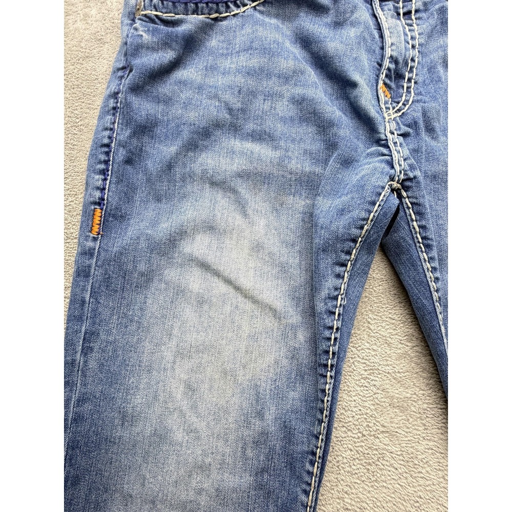 True Religion Jeans Mens Measured 39x31 Blue‎ Light Wash Rocco Relaxed Skinny - Picture 2 of 9